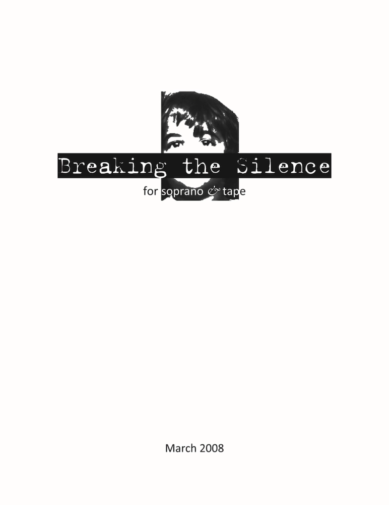Score page from Breaking the Silence by Aaron Alon