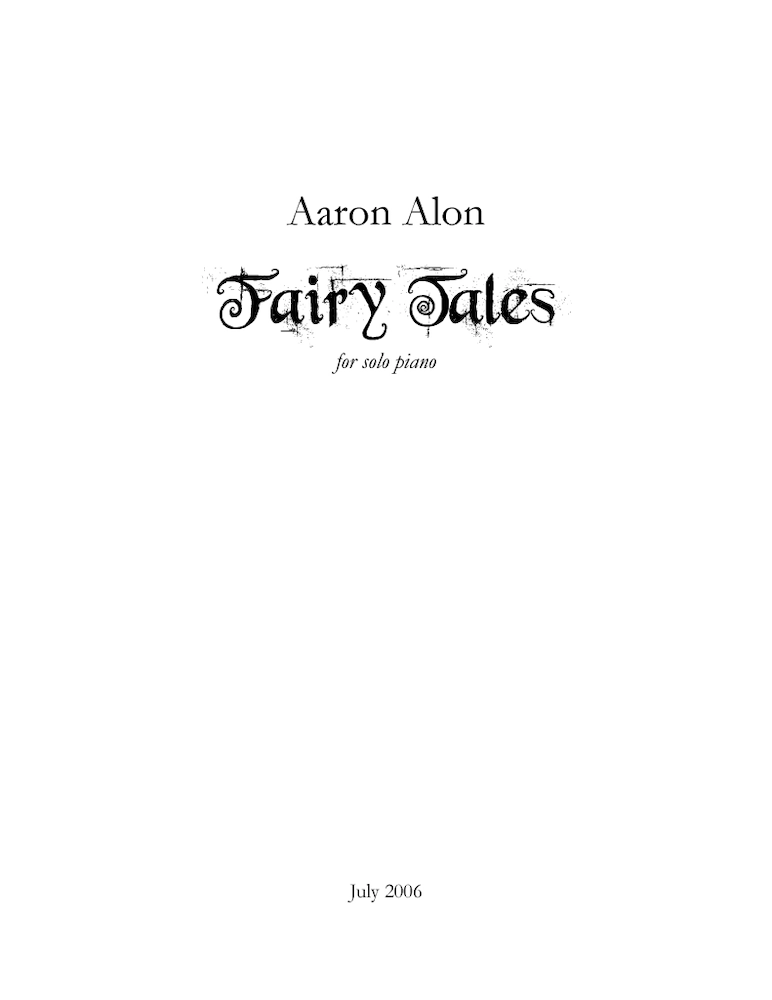 Score page from Fairy Tales by Aaron Alon